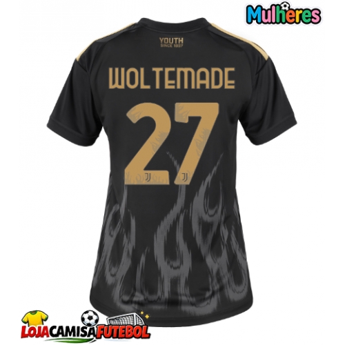 Camisa de Futebol Juventus Nick Woltemade #27 Equipamento Alternativo Mulheres 2026-27 Manga Curta